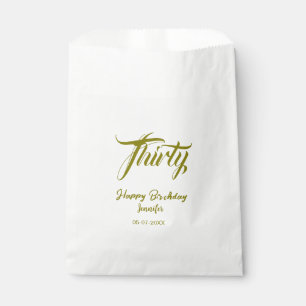 30. Geburtstag Name Datum Jahr Gold Vorlage thi Geschenktütchen