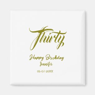 30. Geburtstag Name Datum Jahr Gold Vorlage thi Magnet