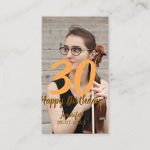 30. Geburtstag Name Datum Jahr weißes Foto