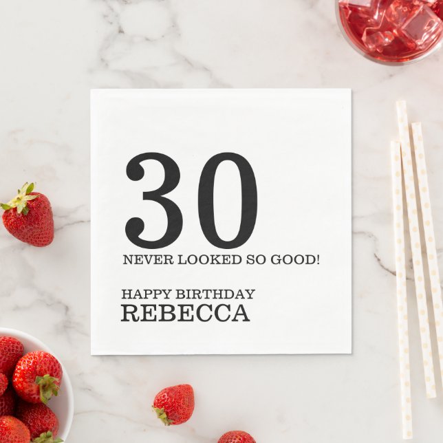 30. Geburtstag Napkins Serviette (Beispiel)