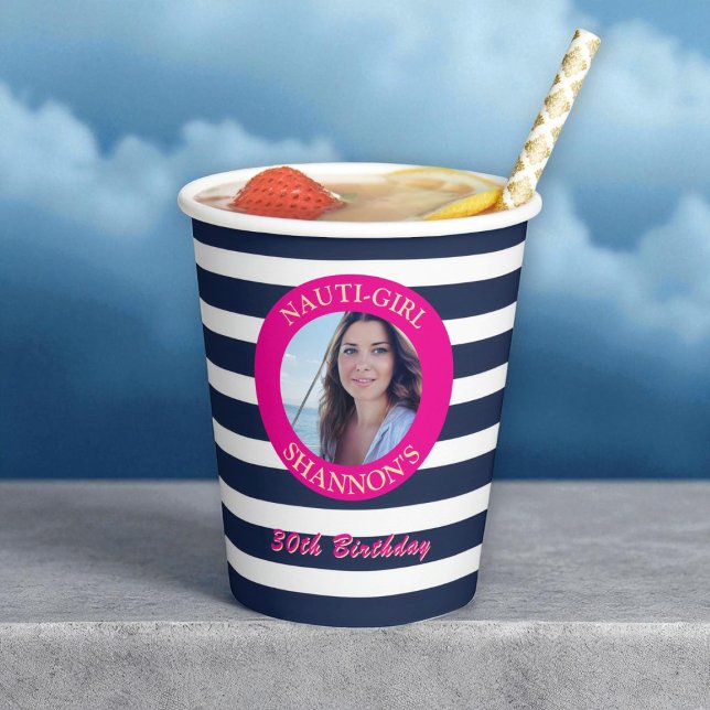 30. Geburtstag Nautical Foto Party Cups Pappbecher (Von Creator hochgeladen)