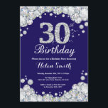 30. Geburtstag Navy Blue und Silver Diamond Einladung<br><div class="desc">Einladung zum 30. Geburtstag. Navy Blue und Silver Kristall Diamond. Eleganter Geburtstag Bash einladen. Erwachsener zum Geburtstag. Frauen zum Geburtstag. Männer zum Geburtstag. Für weitere Anpassungen klicken Sie bitte auf die Schaltfläche "Anpassen" und verwenden Sie unser Designwerkzeug,  um diese Vorlage zu ändern.</div>