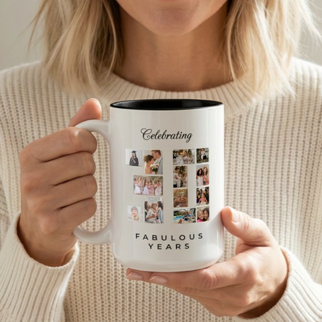 30. Geburtstag oder Jubiläum Zweifarbige Tasse (Von Creator hochgeladen)