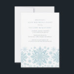 30. Geburtstag Party Blaues Weißes Schneeflocken W Einladung<br><div class="desc">Sehr elegante blaue Aquarellschneeflocken schaffen einen hübschen Rahmen am Ende dieser Erwachsenengeburtseinladung. Modernes und minimalistisches Design hat ein offenes und luftiges Ambiente. Die zeitgenössische Ästhetik wird Menschen jeden Alters ansprechen.</div>