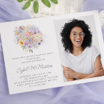 30. Geburtstag Party Blume Bouquet Foto Überraschu Einladung<br><div class="desc">Ein elegantes Blumenstrauß mit Vintagen Blume im Wasser schmückt die Spitze dieser Party Einladung aus dem 30. Jubiläum. Die sanften pastellfarbenen Blume sind mit der modernen Linienkunst besticht,  der Name des Geburtstagsfeiers ist in einem modernen,  einfachen Schriftbild verfasst. Es stehen passende Schilder und Party-Dekorationen zur Verfügung.</div>