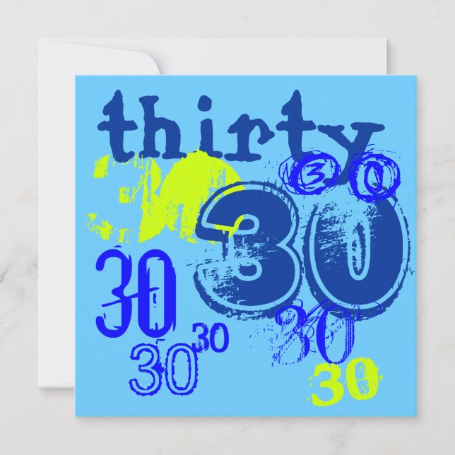 30. Geburtstag Party Einladung (Vorderseite)