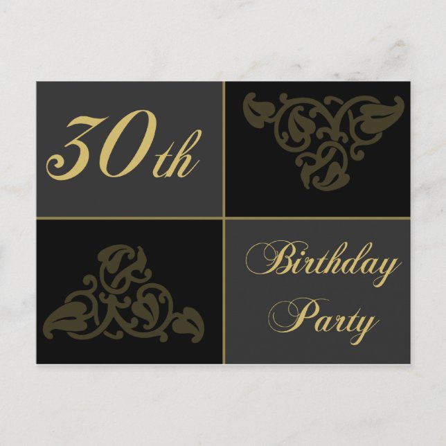 30. Geburtstag Party Einladungen (Vorderseite)