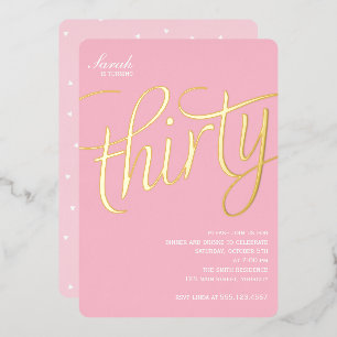 30. Geburtstag Party Folieneinladung