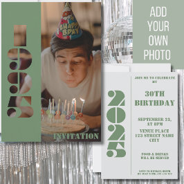30. Geburtstag Party Foto geboren 1995 Einladung