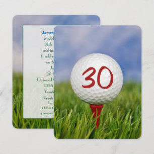30. Geburtstag Party Golf Thema Einladung