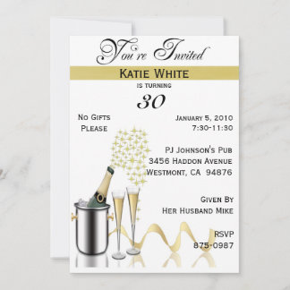 30. Geburtstag Party Personalisierte Einladung