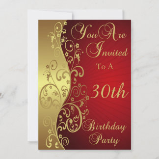 30. Geburtstag Party Personalisierte Einladung