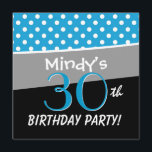 30. Geburtstag Party Polka Dot Muster für sie Einladung<br><div class="desc">Dieses polka dot design ist ein unterhaltsamer und eleganter Weg, um Leute zu einem 30. Geburtstag Party zu laden. Der gesamte Text ist vollständig anpassbar. Sie können mit verschiedenen Papiertypen experimentieren, indem Sie in der rechten oberen Ecke auf den Reiter "Einladungs-Optionen" klicken. Ich empfehle das eisgefärbte Metallpapier, das Ihrer Geburtstagseinladung...</div>