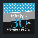 30. Geburtstag Party Polka Dot Muster für sie Einladung<br><div class="desc">Dieses polka dot design ist ein unterhaltsamer und eleganter Weg, um Leute zu einem 30. Geburtstag Party zu laden. Der gesamte Text ist vollständig anpassbar. Sie können mit verschiedenen Papiertypen experimentieren, indem Sie in der rechten oberen Ecke auf den Reiter "Einladungs-Optionen" klicken. Ich empfehle das eisgefärbte Metallpapier, das Ihrer Geburtstagseinladung...</div>