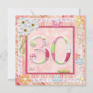 30. Geburtstag Party Scrapbooking Stil Einladung