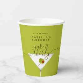 30. Geburtstag Party von Green Martini Pappbecher