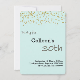 30. Geburtstag Personalisiert Gold Glitzer Einladu Einladung