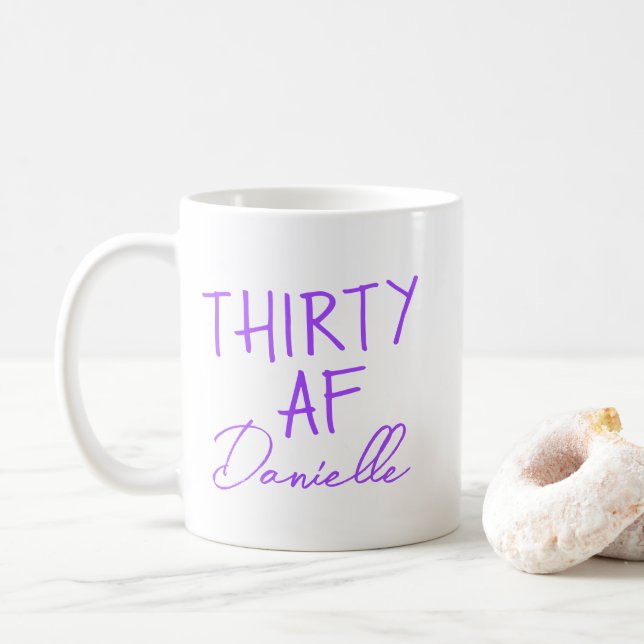 30. Geburtstag Personalisiert Kaffeetasse (Mit Donut)