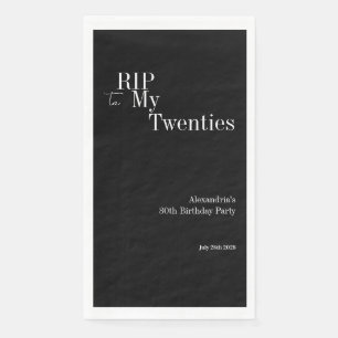 30. Geburtstag RIP 20er Schwarz-Weiß-Party Serviette