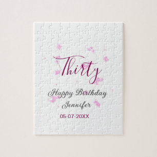 30. Geburtstag rosa Glitzer Sterne schwarz 30. Dat