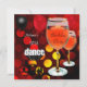 30. Geburtstag Roter Wein Glas Tanzballons Einladung (Vorderseite)