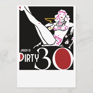 30. Geburtstag - schmutzige Einladung 30