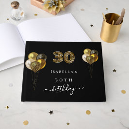 30. Geburtstag schwarzer Goldleoparden Geburtstag Gästebuch