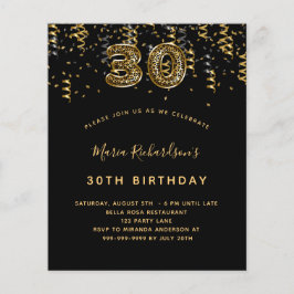 30. Geburtstag schwarzes Goldleopard-Party