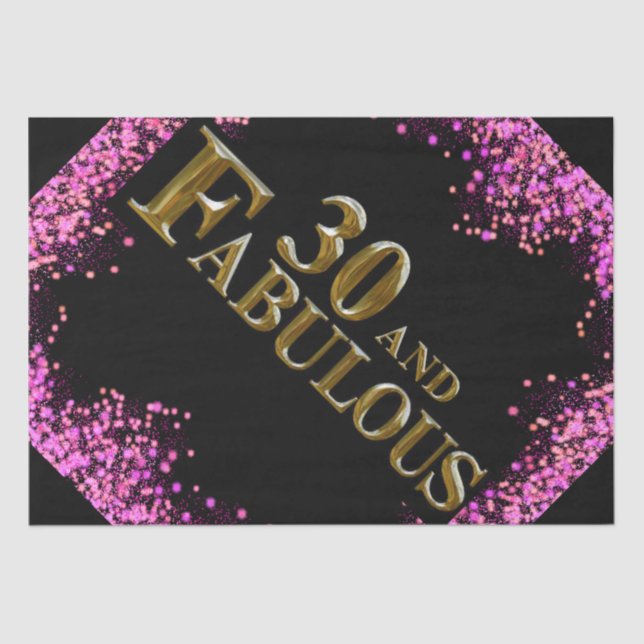 30. Geburtstag Seidenpapier (Vorderseite)