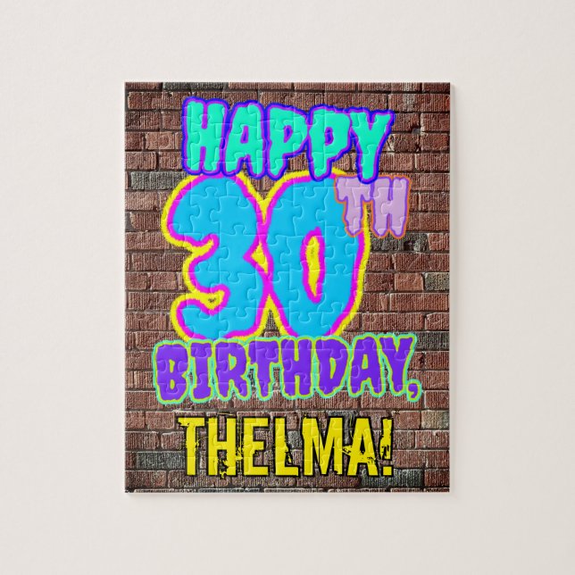 30. Geburtstag ~ Spaß, Urban Graffiti Inspiriert L (Vertikal)