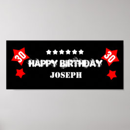 30. Geburtstag Star Banner Individuelle Name V30S  Poster