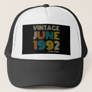 30. Geburtstag Vintag Juni 1992 Limited Edition Truckerkappe
