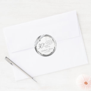 30. Geburtstag von Pearl Jewel Wedding Runder Aufkleber