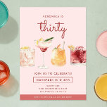 30. Geburtstag Wasserfarbencocktails Einladung<br><div class="desc">Feiern Sie stilvoll mit dieser schicken 30. Geburtstagseinladung von Zazzle mit eleganten Aquarellbildern für farbenfrohe Cocktails. Dieses moderne Design ist perfekt für ein Meilenstein-Fest geeignet und Set den Ton für ein lustiges und festliches Party. Passen Sie Ihre Veranstaltungsdetails an, um eine einzigartige Einladung zu schaffen, die so lebendig ist wie...</div>