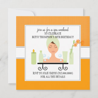 30. Geburtstag Wellness-Center Weekend Einladung w