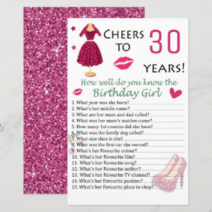 30. Geburtstag Wie gut kennen Sie den Geburtstag?