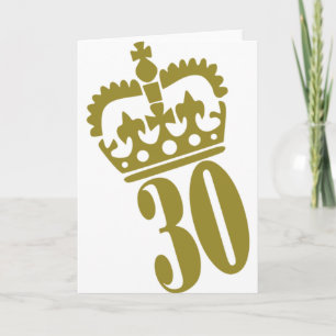 30. Geburtstag - Zahl - dreißig Karte