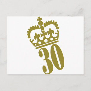 30. Geburtstag - Zahl - dreißig Postkarte