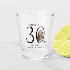 30. Geburtstag zum 30. Foto Schnapsglas