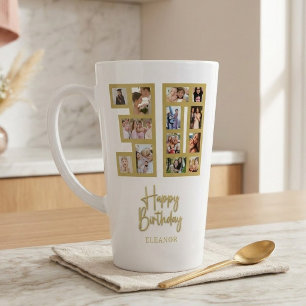 30. Geburtstags-Foto-Collage Milchtasse