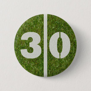 30. Geburtstags-Fußball-Yard-Knopf Button