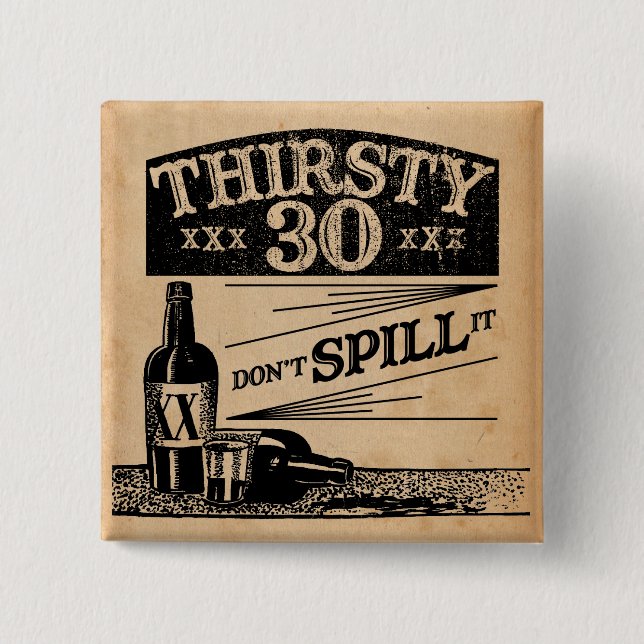 30. Geburtstags-Knopf Button (Vorderseite)