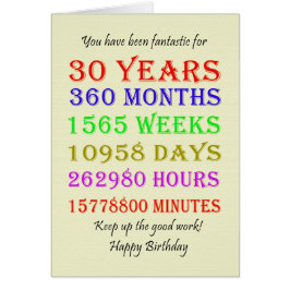 30. Geburtstags-Meilensteine