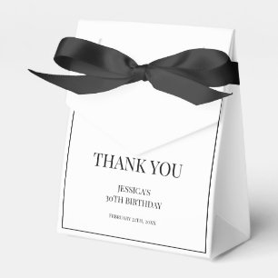30. Geburtstags-Party in Schwarz-Weiß-Dreißig-Chic Geschenkschachtel