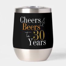 30. Geburtstagsbier und Cheers Black Gold Party