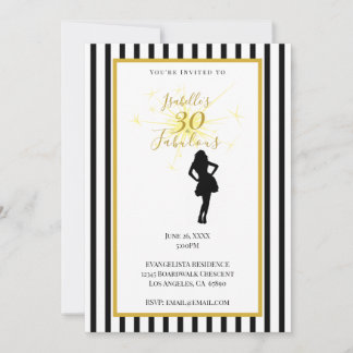30. Geburtstagseinladung Schwarz & Gold Einladung