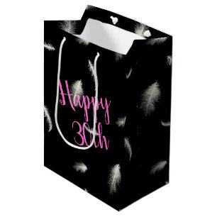 30. GeburtstagsFeathers Mittlere Geschenktasche Geschenktüte
