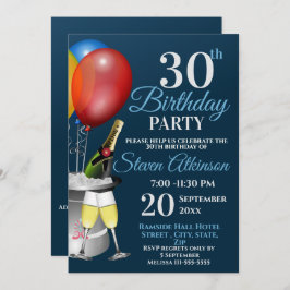 30. Geburtstagsfeier Sparkling Party Einladung