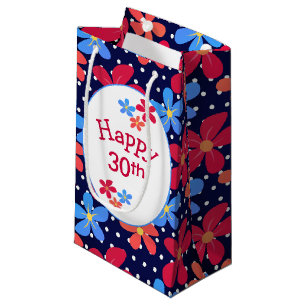 30. Geburtstagsfeiern auf Polka Dots Kleine Geschenktüte