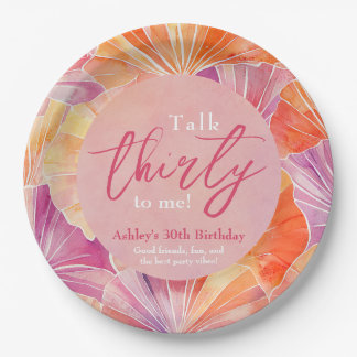 30. Geburtstagsgespräch 30 mit mir Pappteller